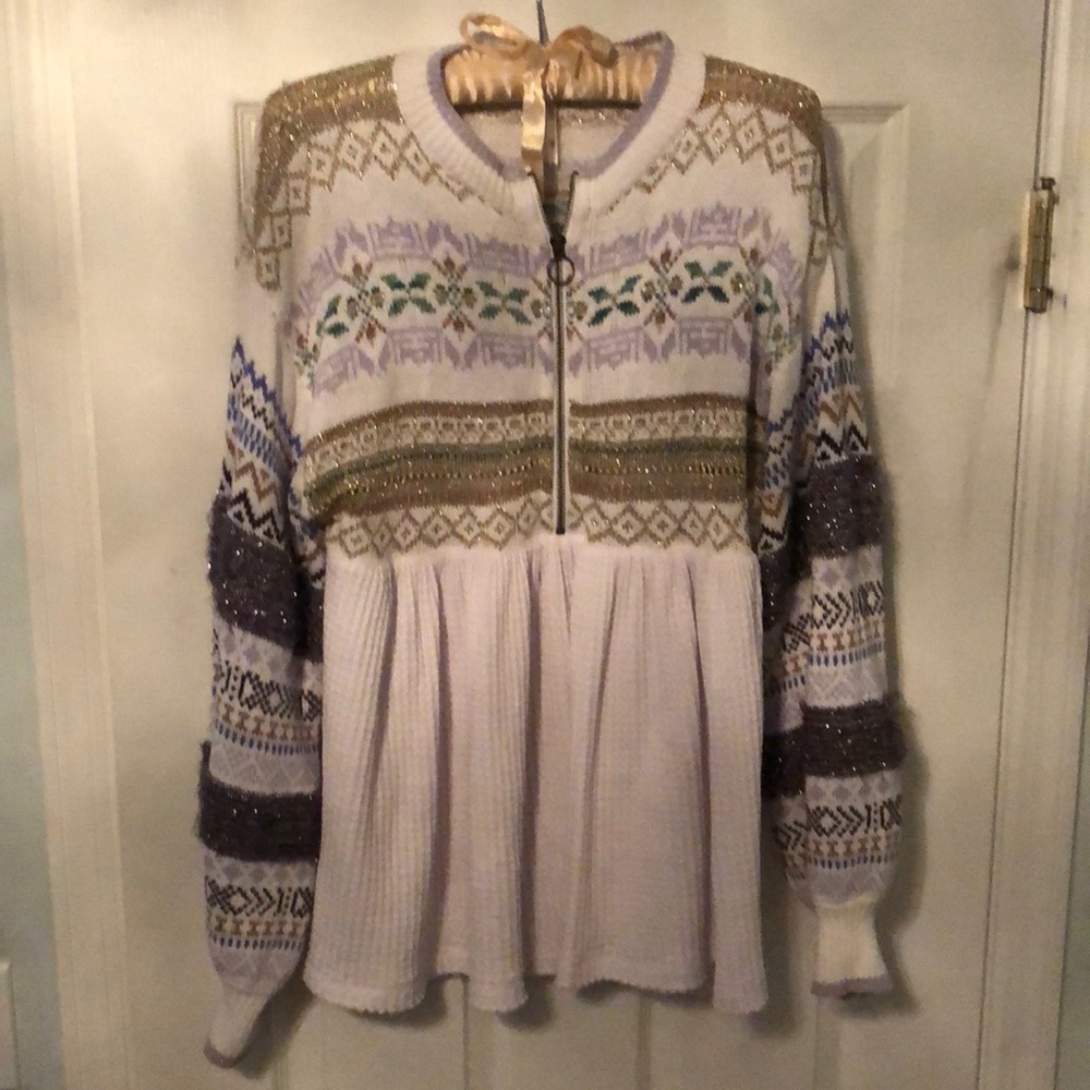 Free People Mixed Media Top